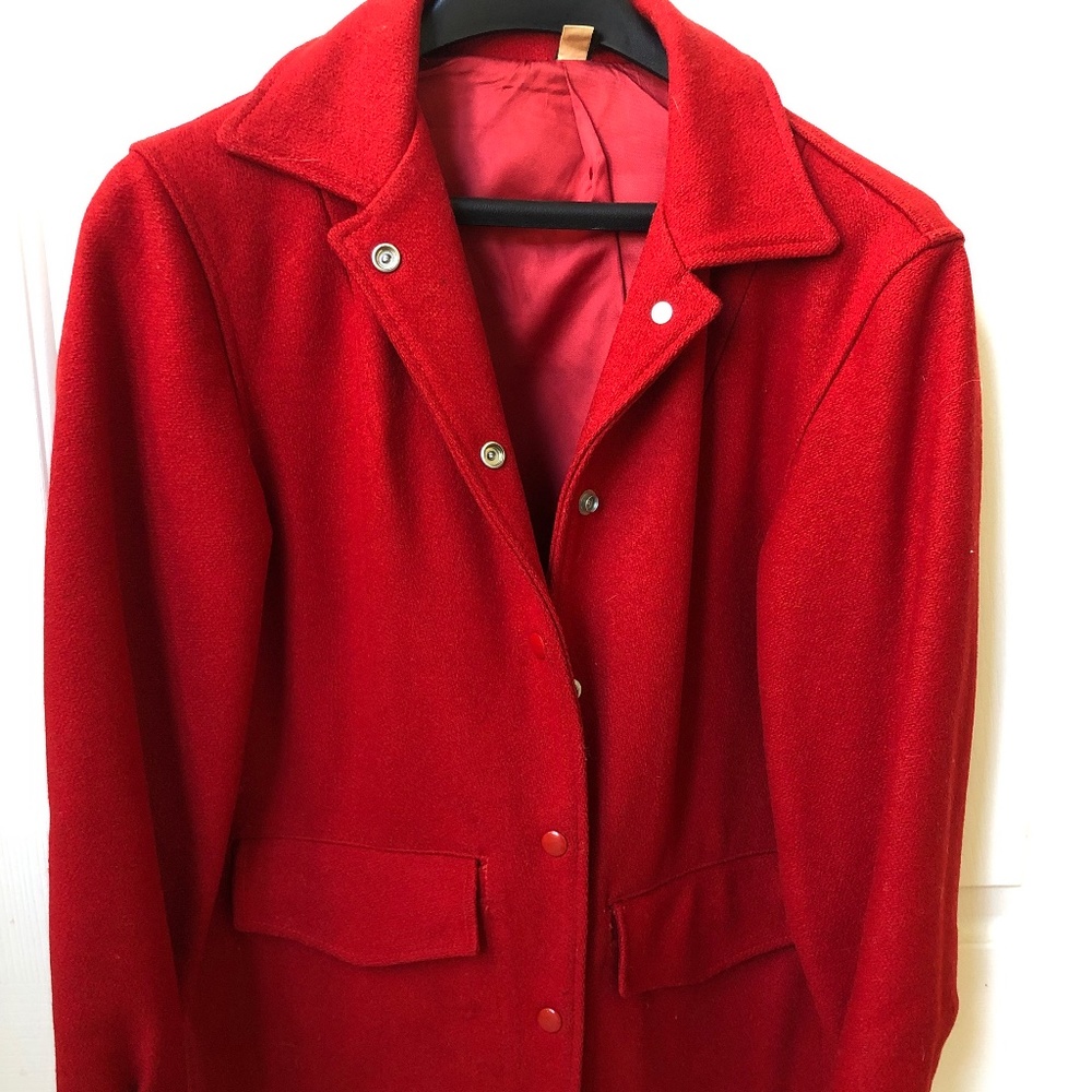 Vintage Women’s Scarlet Red Wool Coat The Champion of Jackets